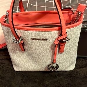 Michael Kors Jet Set Travel Extra-Small Logo Top-Zip Tote Bag